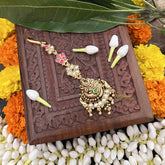 Vriksham Peacock Design Style 1 Gram Gold Maang Tikka-G20346